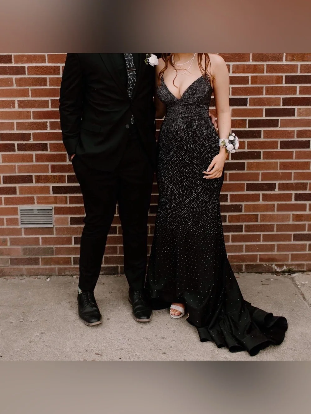 Sherri Hill Elegant Black Sequin prom dress